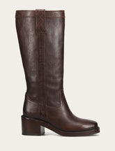 Women's Dark Brown Kate Pull On Wide Calf Tall Boots Frye Outlet