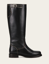 Women's Black Campus Low Heel Tall Riding Boot Frye