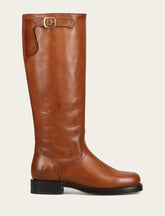 Women's Cognac Campus Low Heel Tall Riding Wide Calf Boot Frye Online