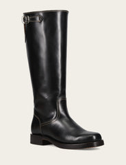 Women's Black Campus Low Heel Tall Riding Wide Calf Boot Frye Discount