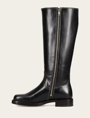 Women's Black Campus Low Heel Tall Riding Wide Calf Boot Frye Discount