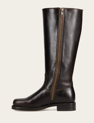 Women's Bourbon Campus Low Heel Tall Riding Wide Calf Boot Frye USA
