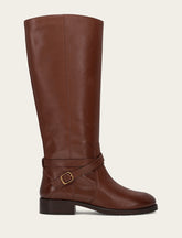Women's Walnut Melissa Belted Riding Wide Calf Boot Frye Online