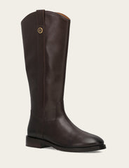 Women's Dark Brown Melissa Button Tall Inside Zip Wide Calf Boot Frye Sale