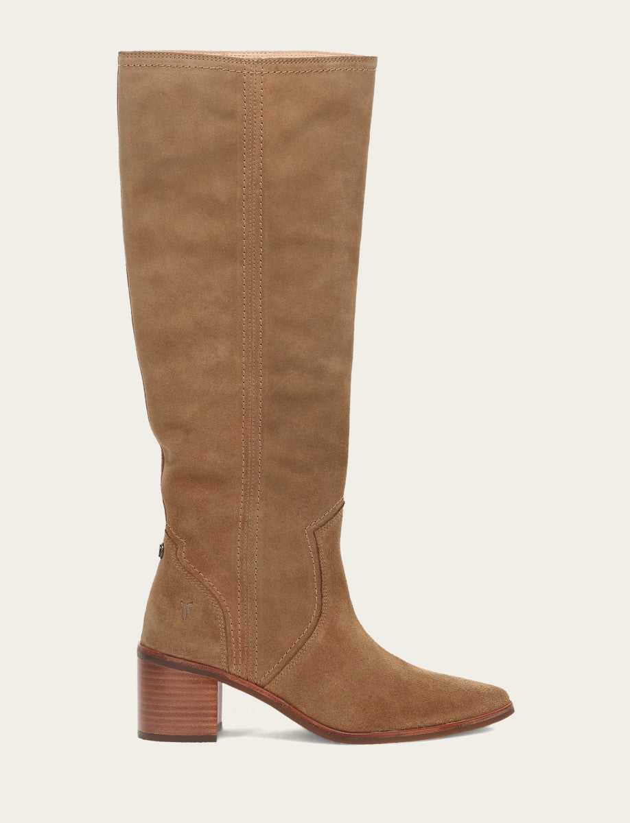 Women's Almond Sadie Softy Tall Wide Calf Boot Frye Discount
