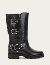 Women's Black Olivia Moto Mid Boot Frye Online