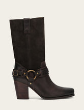 Women's Dark Brown Shiloh Harness Belted Boot Frye Outlet