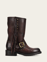 Women's Cherry Lacquer Viv Fringe Engineer Boot Frye us
