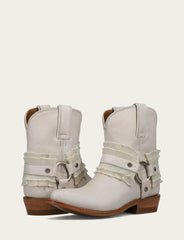Women's Ivory Billy Harness Ruffle Boots Frye