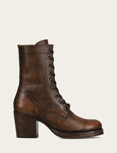 Women's Distressed Dk Brown Jean Lace Up Boot Frye Online
