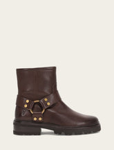 Women's Chocolate Olivia Harness Short Booties Frye