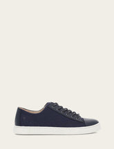 Women's Navy Ivy Canvas Low Lace Sneakers Frye Sale