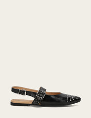Women's Black Heather Slingback Studded Shoe Frye us