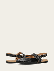 Women's Black Heather Slingback Studded Shoe Frye us