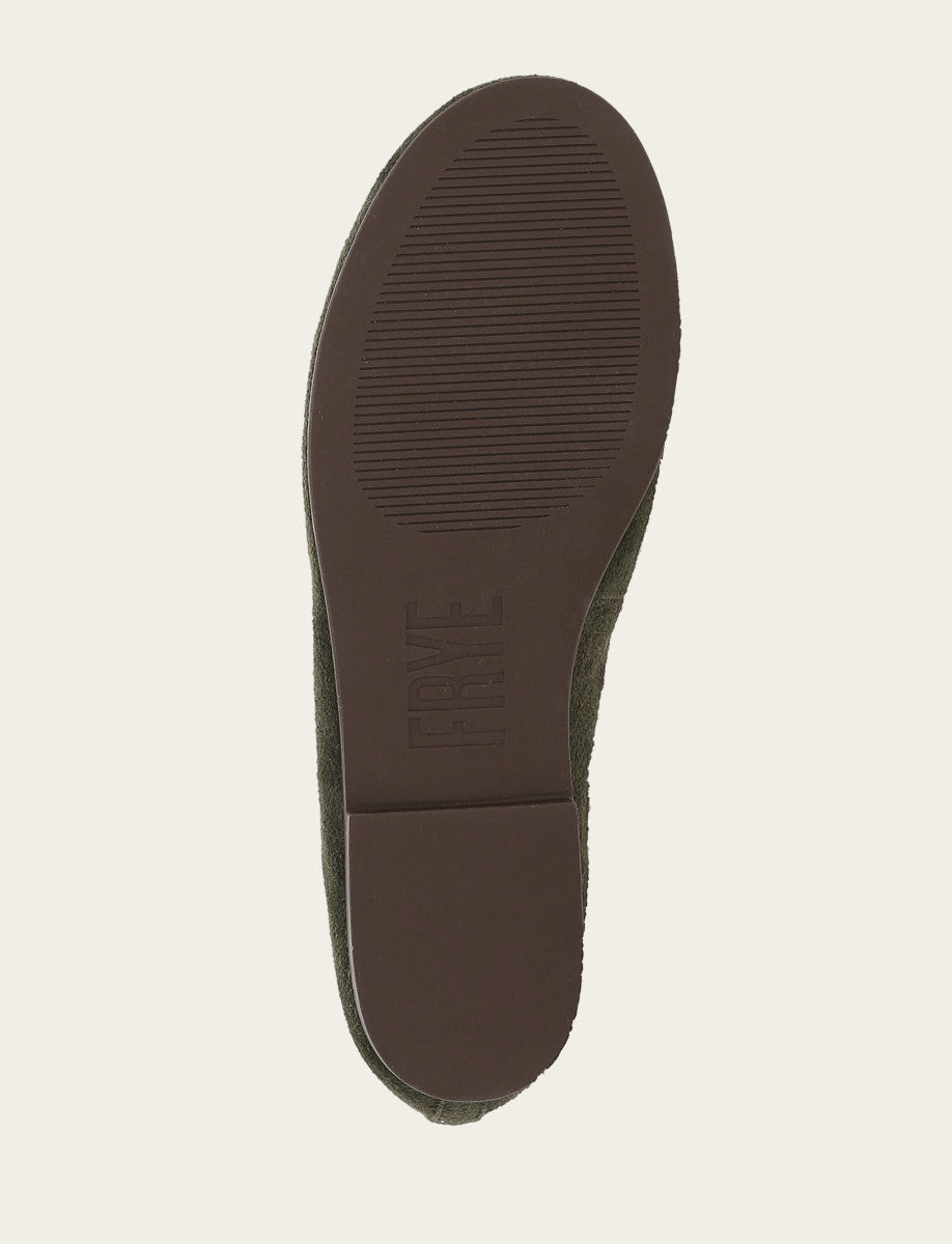 Women's Dark Olive Emma Ballet Shoe Frye USA