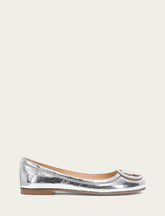 Women's Silver Carson Logo Ballet Flats Frye On sale