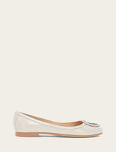Women's Ivory Carson Logo Ballet Flats Frye USA