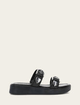 Women's Black Maya Buckle Sandals Frye Outlet