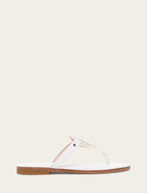 Women's White Taylor Logo Sandals Frye USA