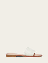 Women's White Ava Woodstock Slide Sandals Frye us