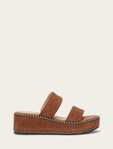 Women's Bark Joy Woodstock 2 Band Platform Slide Sandals Frye us