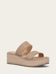 Women's Clay Joy Woodstock 2 Band Platform Slide Sandals Frye USA