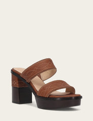 Women's Saddle Pipa Woodstock 2 Band Platform Sandals Frye