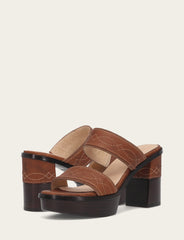 Women's Saddle Pipa Woodstock 2 Band Platform Sandals Frye
