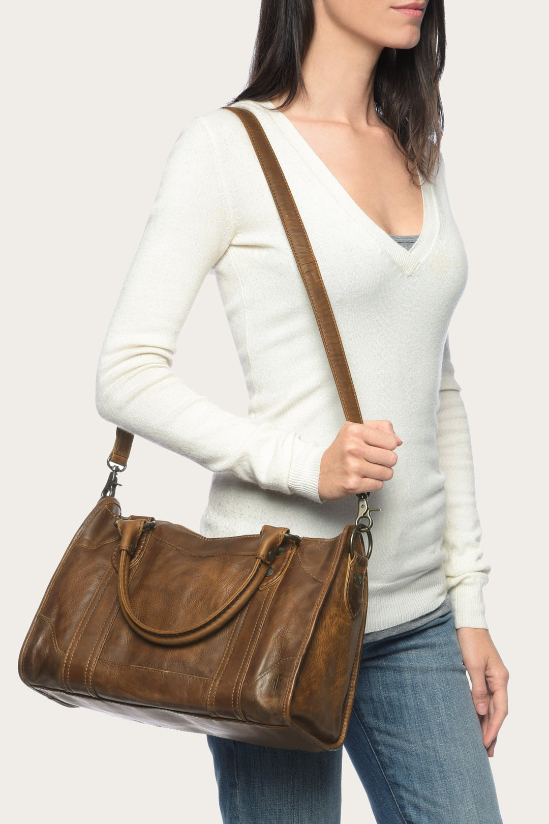 Melissa Cognac Satchel Frye Sale