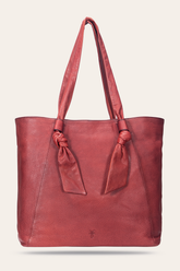 Nora Knotted Tote in Burgundy Frye Discount