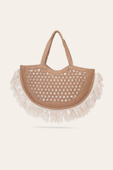Women's Ella Tassel Tote Bag in Beige Frye Sale