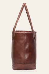 Kenzie Unlined Cognac Tote Frye us
