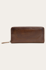 Melissa Dark Brown Zip Wallet Frye Outlet