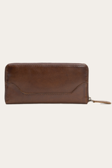 Melissa Dark Brown Zip Wallet Frye Outlet