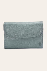 Nora Sky Blue Small Wallet Frye USA
