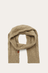 Burnt Olive Wide Cable Scarf Frye Discount