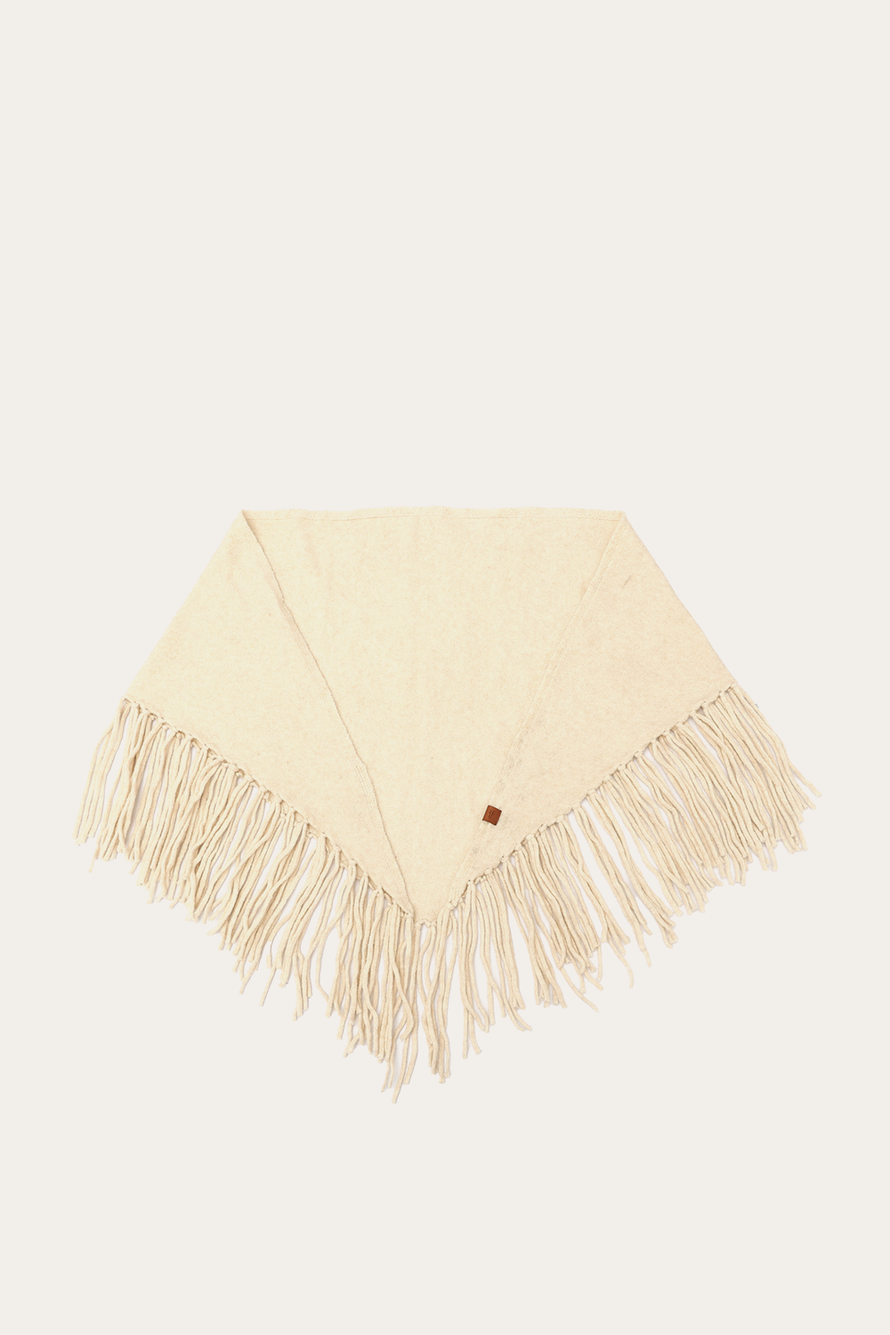 Birch Long Fringe Triangle Scarf Frye USA