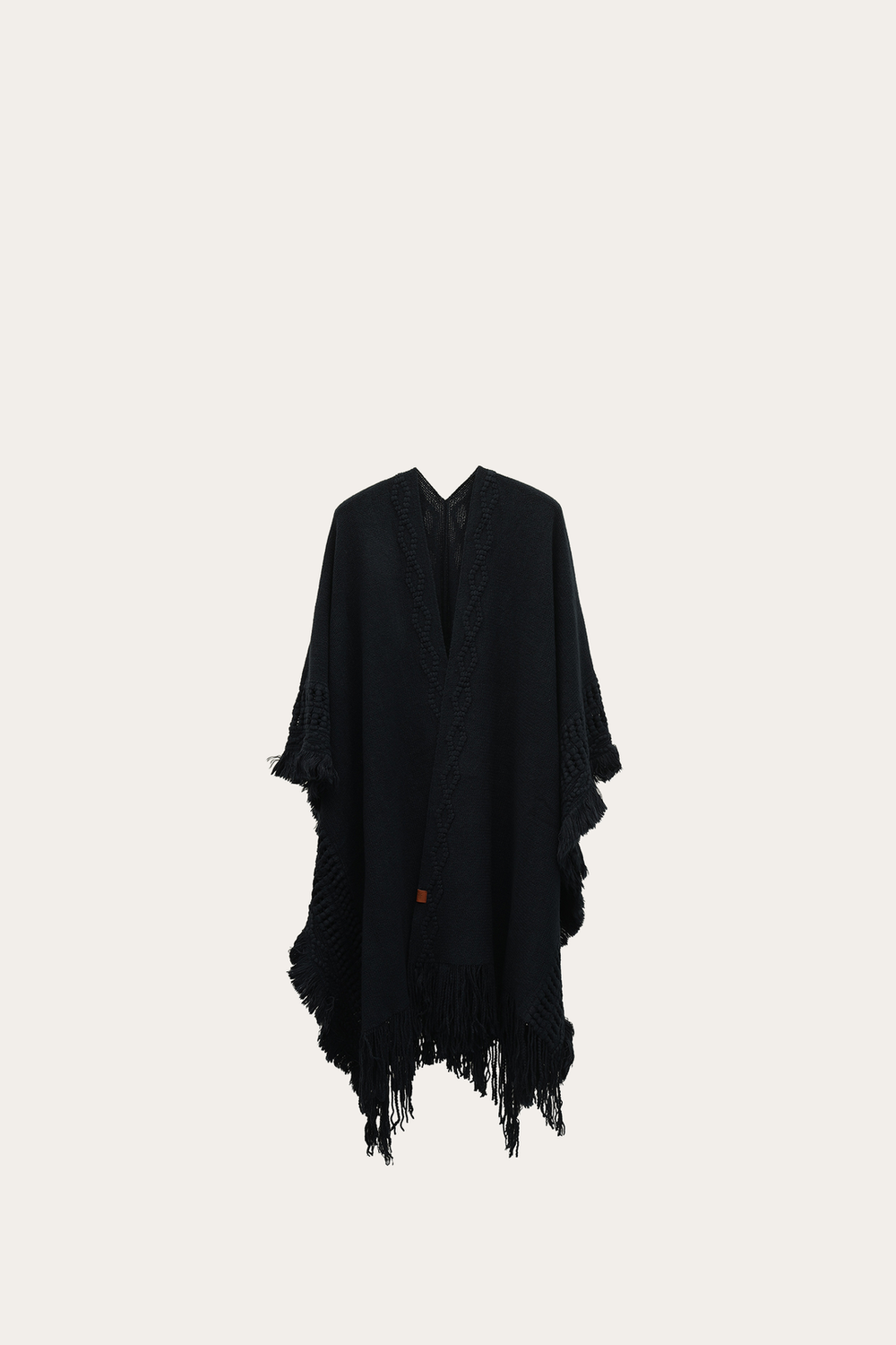 Navy Blazer Embellished Fringe Ruana Frye Near me