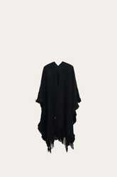 Navy Blazer Embellished Fringe Ruana Frye Near me