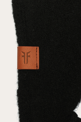 Black Long Fringe Triangle Scarf Frye