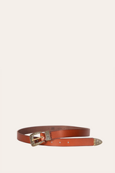 25mm Tan Logo Western Belt Frye Outlet