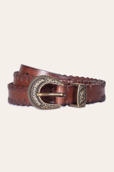 20mm Tan Leather Belt With 3-Piece Buckle Set Frye Discount