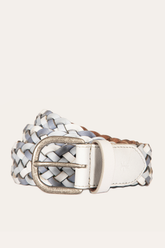 35mm Washed Denim Woven Leather Belt Frye Sale