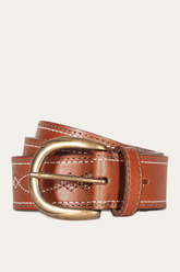 40mm Tan Belt With 2-Tone Stitch Frye On sale