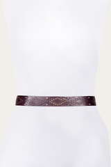 38mm Brown Southwestern Embossed Belt Frye For Sale