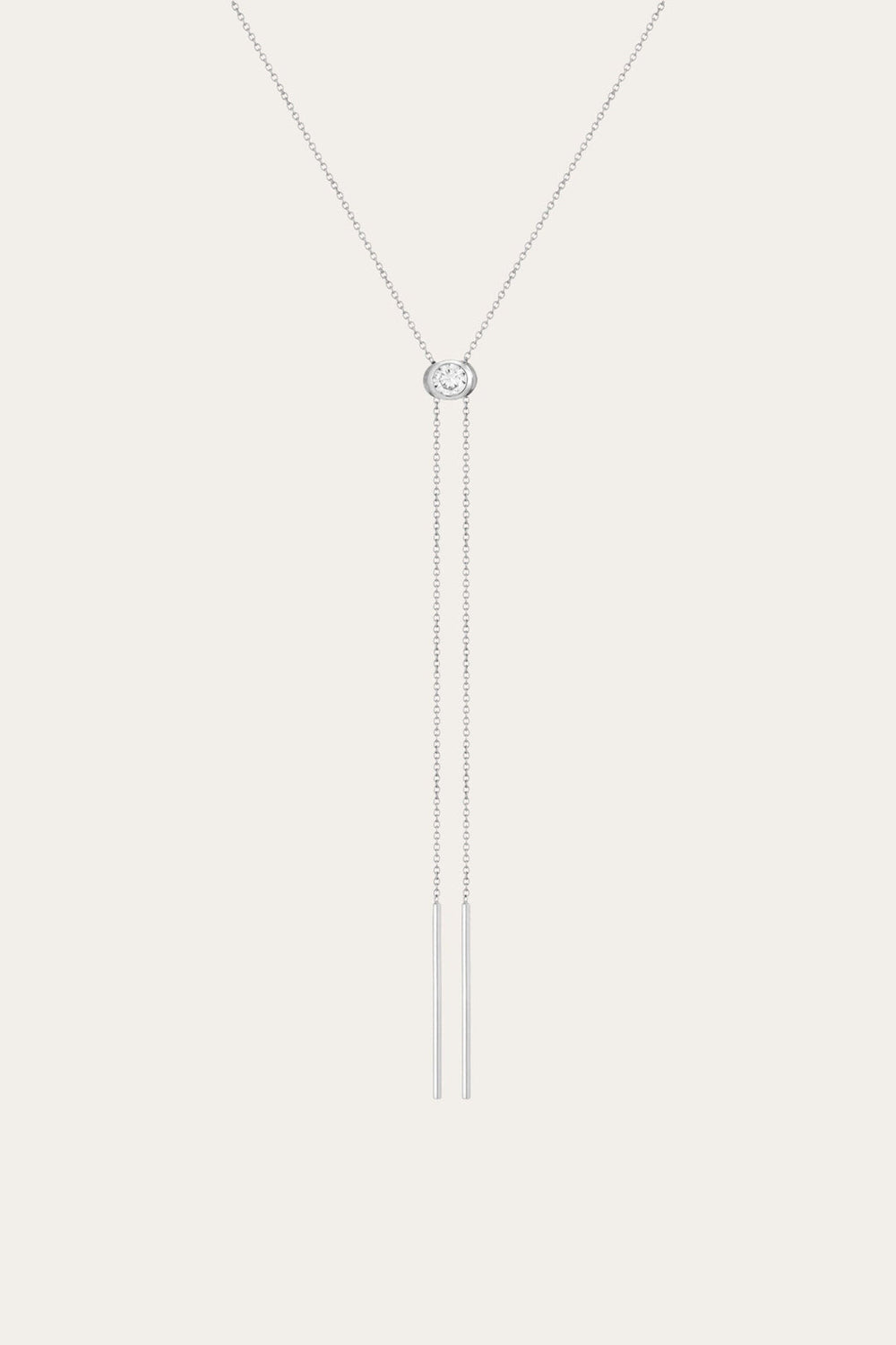 Women’s Lab Grown White Sapphire Bolo Necklace | Aurate x The Frye Company Frye