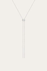 Women’s Lab Grown White Sapphire Bolo Necklace | Aurate x The Frye Company Frye