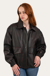 Black Cherry Harper Oversized Bomber Frye Outlet