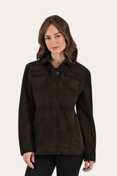 Dark Brown Avett Overshirt Jacket Frye Near me