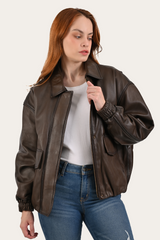 Tobacco Harper Oversized Bomber Frye